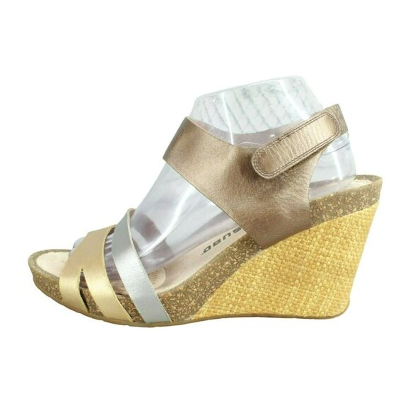 Tsubo Nilanti Women’s Multicolor Leather Wedge Sandals Size 9.5 - Picture 1 of 10